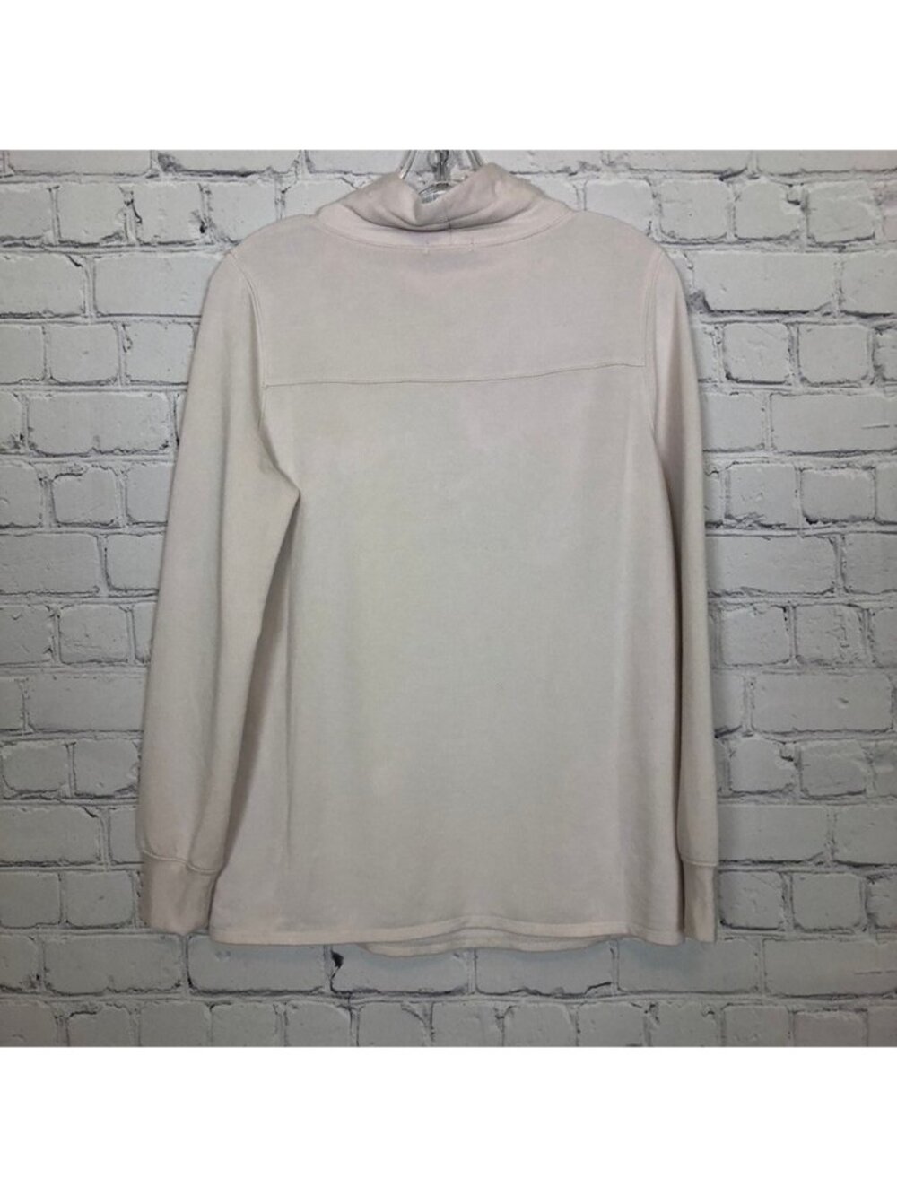 Quince SuperSoft Fleece Mock Neck Pullover Size XS Off-White - Picture 3 of 6